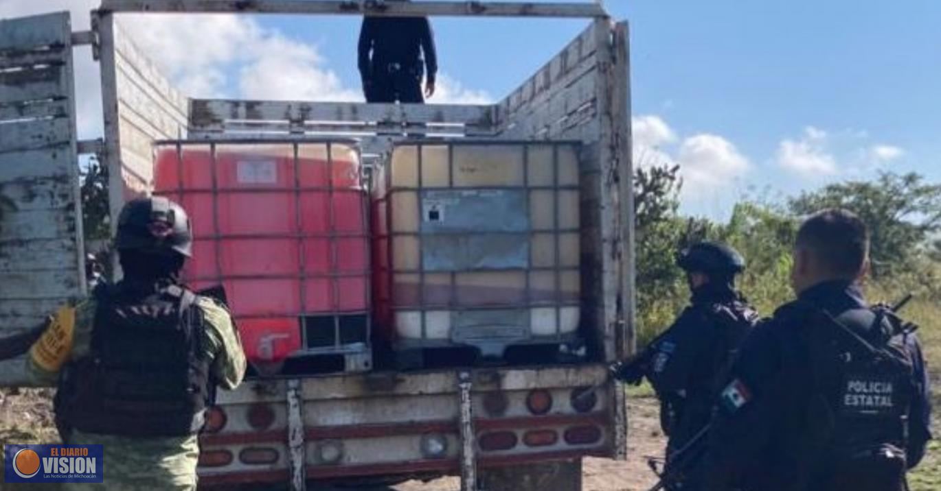 SSP, Sedena y Policía local aseguran más de 5 mil litros de huachicol