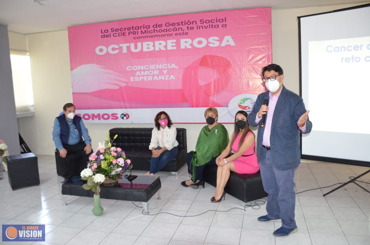 PRI Michoacán conmemora Día Mundial de la Lucha contra el Cáncer de Mama