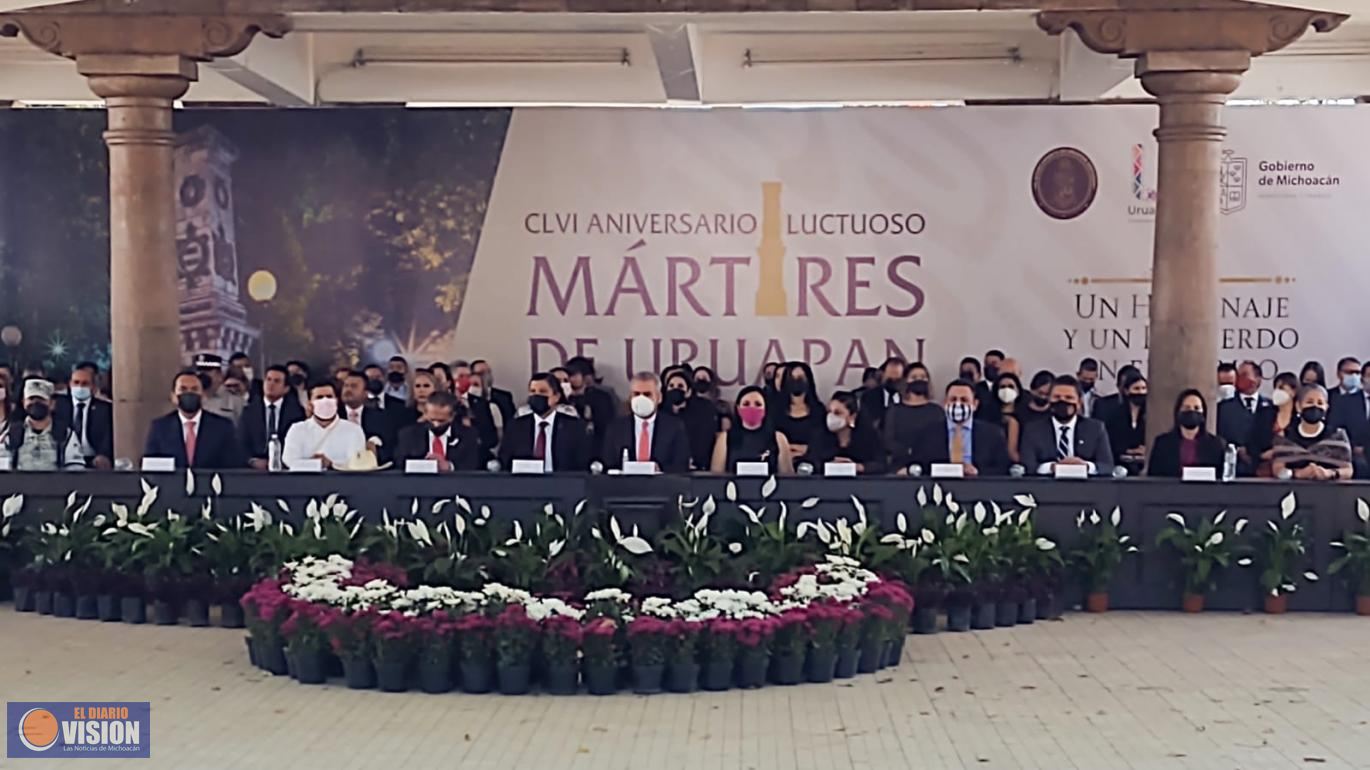 Asisten diputados a evento del CLVI Aniversario Luctuoso de los Mártires de Uruapan