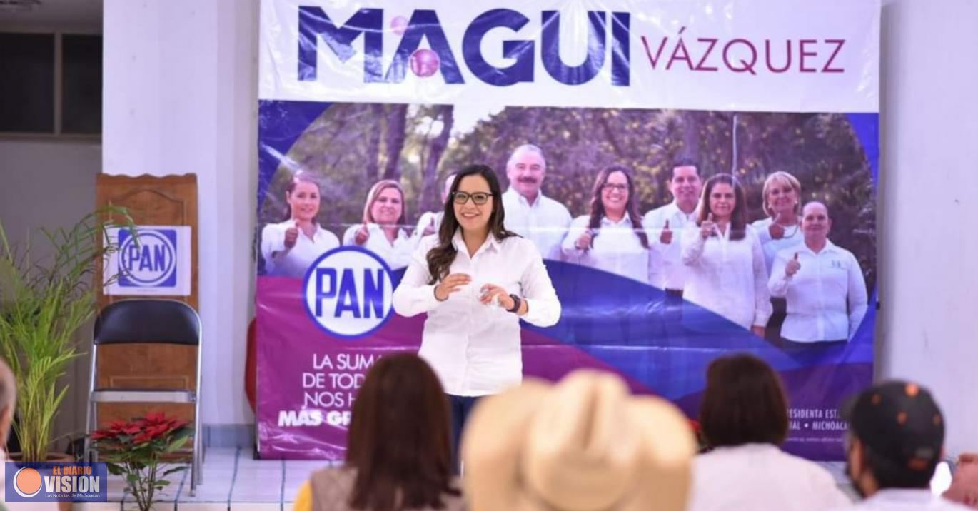 En el PAN, planteamos soluciones para avanzar como un partido fuerte: Magui Vázquez 