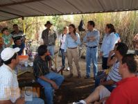 Beny Quezada y Joana Moreno durante campaña