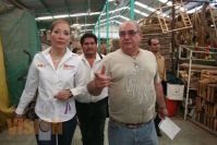 Minerva Bautista recibió peticioes de los locatarios