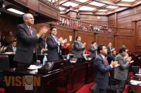 Durante el cambio de mesa Directiva