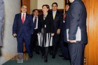 Arribo de Rosario Robles al Cámara de Diputados