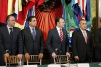 El secretario de Hacienda, Dr. Luis Videgaray y coordinadores parlamentarios