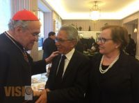 Jara con el gobernador del Vaticano, Giuseppe Bertello‏