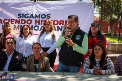 Partido Verde Michoacán, listo para recibir a Claudia Sheinbaum en Morelia