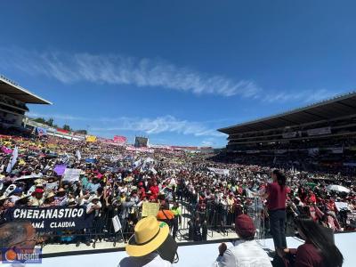 Sheinbaum llena el Estadio Morelos; más de 50 mil personas manifiestan su apoyo: Morena Michoacán