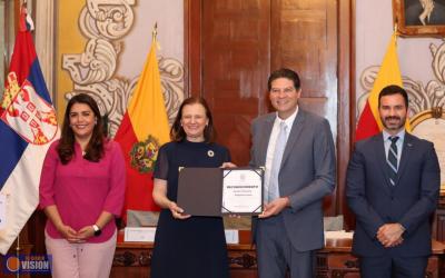 Ayuntamiento de Morelia distingue a Embajadora de Serbia como Huésped Distinguida