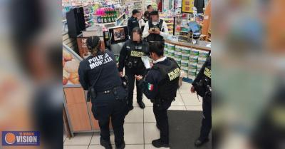 Detiene Policía Morelia a sospechoso de robo en farmacia