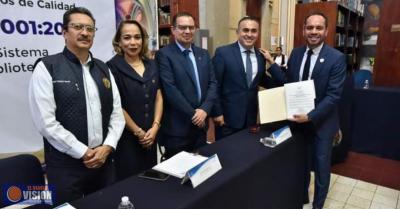 Lograr el 100 por ciento de bibliotecas de la UMSNH certificadas por su calidad, el objetivo