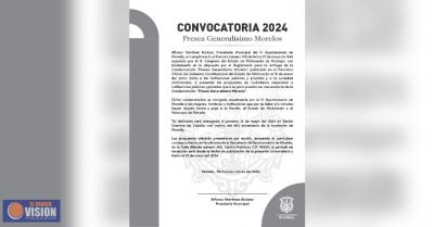 Abierta, convocatoria para Presea Generalísimo Morelos