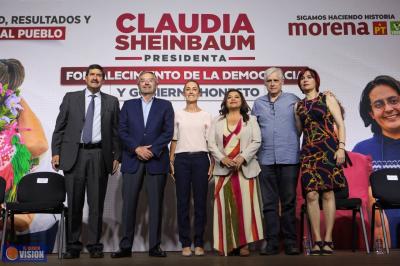 Claudia Sheinbaum, presenta eje, gobierno honesto