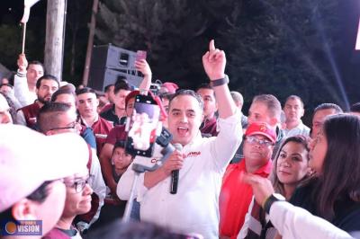 La fuerza guinda está en movimiento, ya no podrán frenar la transformación de Michoacán: Celis