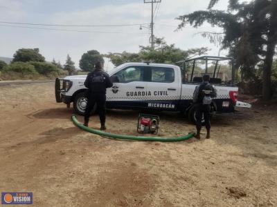 Aseguran en Erongarícuaro 2 bombas para huachicolear agua del lago de Pátzcuaro