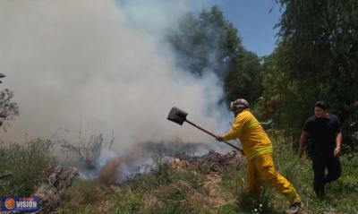 Con prontitud Ayuntamiento de Zacapu, cuerpos de auxilio y Guardia Civil, sofocan incendio