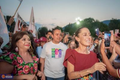 Más de 25 mil maderenses reciben a Claudia Sheinbaum en Cuautepec