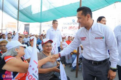 Seré aliado del transporte público de Morelia: Torres Piña ante trabajadores del volante