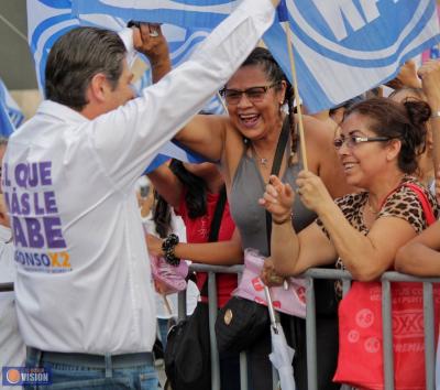 Reúne Alfonso Martínez a más de 20 mil morelianas y morelianos en su cierre de campaña