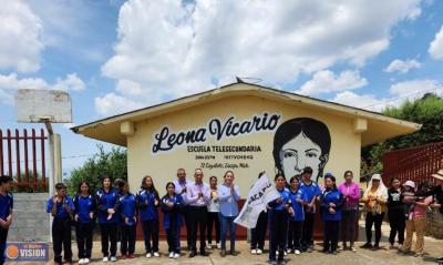 Inicia la construcción de techumbre en telesecundaria “Leona Vicario”, del Coyolote 