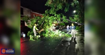 Gobierno Municipal, alerta por lluvias en Morelia; reporta afectaciones menores