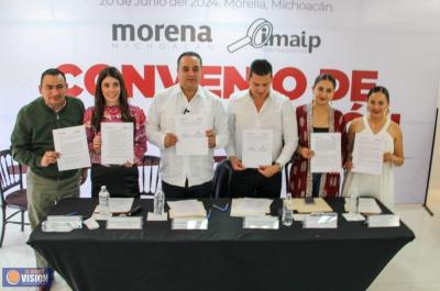 Renovación de convenio con IMAIP fortalecerá capacitación y transparencia: Morena