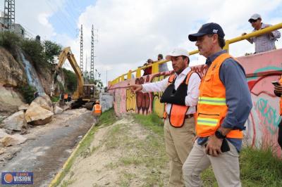 Atiende Gobierno de Morelia desprendimiento de talud