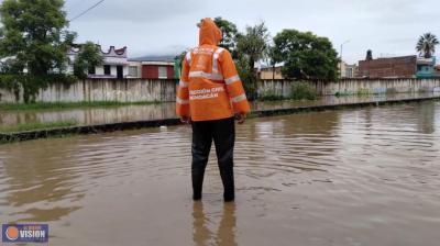 Atiende PC estatal inundaciones y encharcamientos en Morelia