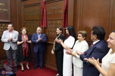 Inscriben el nombre de Benedicto López en el Muro de Honor de Palacio Legislativo