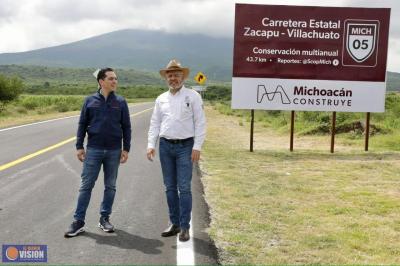 Inaugura Bedolla rehabilitación carretera Zacapu-Villachuato; se invirtieron 201 mdp