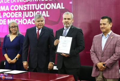 Jueces y magistrados por voto popular; Bedolla firma iniciativa de reforma al Poder Judicial