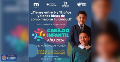 Gobierno de Morelia continúa impulsando la voz de las infancias a través del Cabildo Infantil 2024