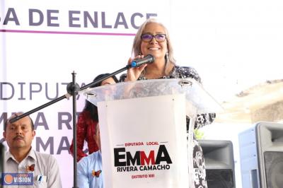 Emma Rivera inaugura casa de enlace legislativa en Zitácuaro