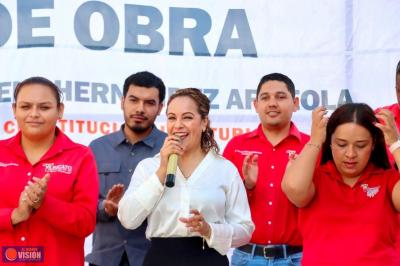 Encabeza Graciela Hernández Arreola arranque de obra en la Tenencia de Puruarán